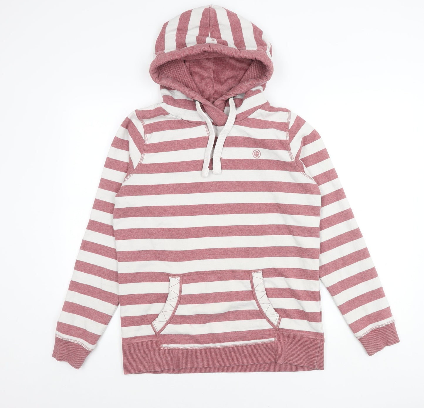 Womens UK Size 8 Fat Face Pink Pullover Hoodie