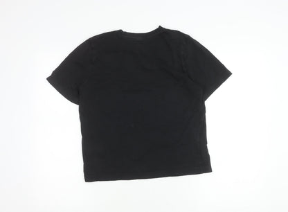 Womens UK Size S Reebok Black Basic T-Shirt