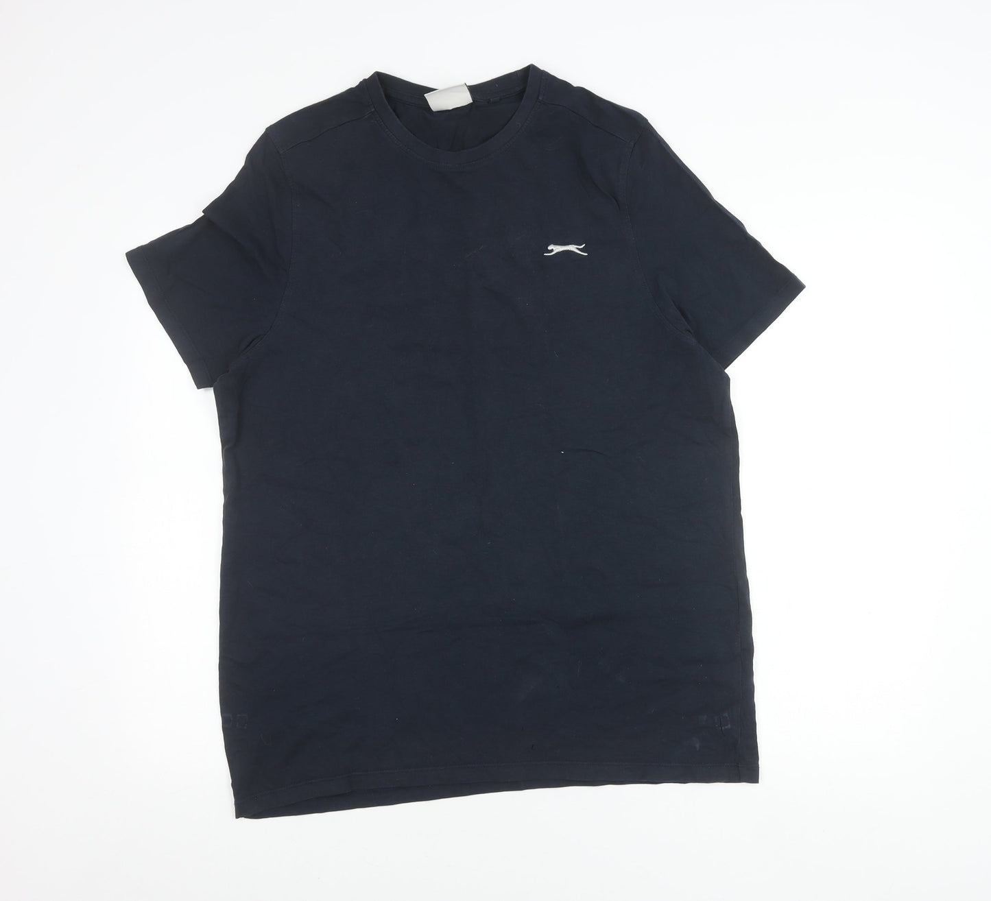 Slazenger Men's Blue Cotton Crew Neck Short Sleeve T-Shirt Size L