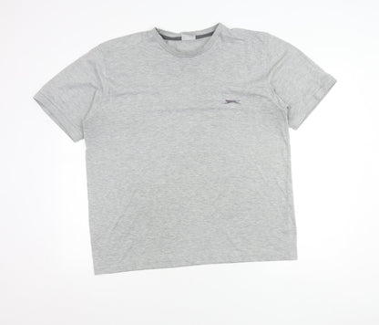 Slazenger Men’s Grey Crew Neck Short Sleeve T-Shirt L