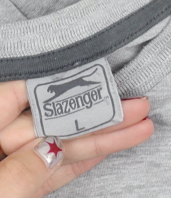 Slazenger Men’s Grey Crew Neck Short Sleeve T-Shirt L