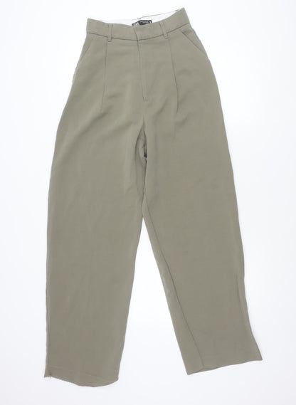 Womens UK Size XS Zara Regular Fit Chino Beige Trousers