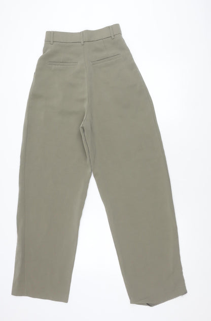 Womens UK Size XS Zara Regular Fit Chino Beige Trousers