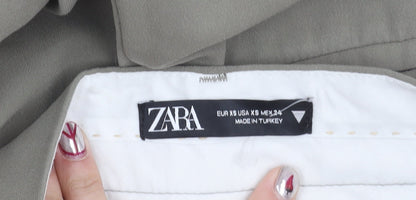 Womens UK Size XS Zara Regular Fit Chino Beige Trousers