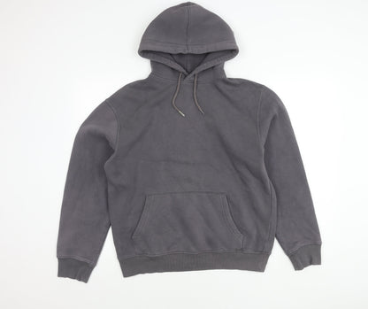 Topman Men’s Grey Pullover Hoodie S Regular Fit Fleece Lined