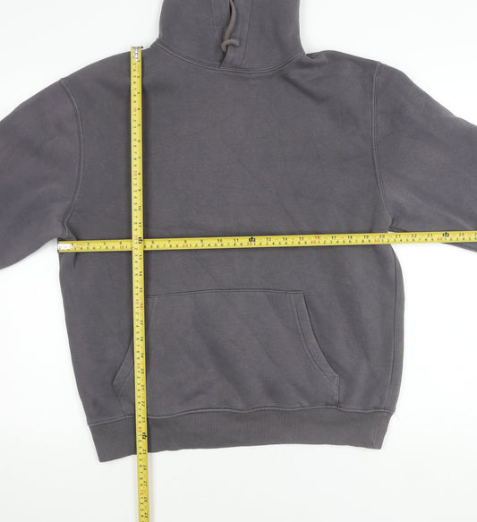 Topman Men’s Grey Pullover Hoodie S Regular Fit Fleece Lined
