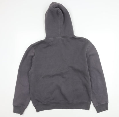 Topman Men’s Grey Pullover Hoodie S Regular Fit Fleece Lined