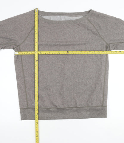 Nike Women’s Grey Dri-Fit Pullover Sweatshirt Size L Long Sleeve