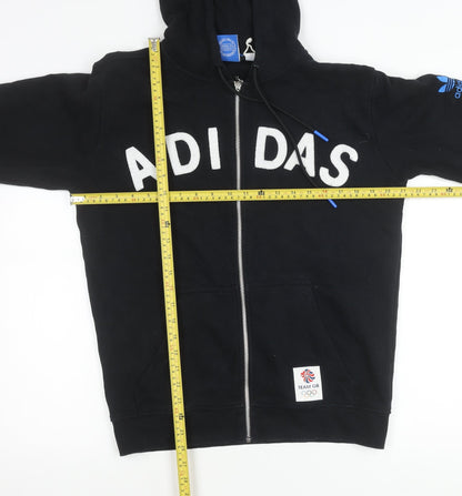 Adidas Men Black Small Full Zip Hoodie Jacket Team GB Olympic