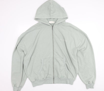 Vanquish Womens Green L Relaxed Fit Hooded Full Zip Jacket