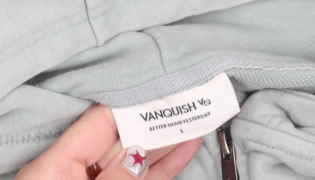 Vanquish Womens Green L Relaxed Fit Hooded Full Zip Jacket