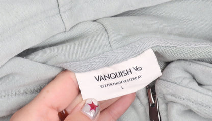 Vanquish Womens Green L Relaxed Fit Hooded Full Zip Jacket