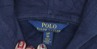 Ralph Lauren Boys Blue 8 Years Hooded Full Zip Jacket Cotton Blend