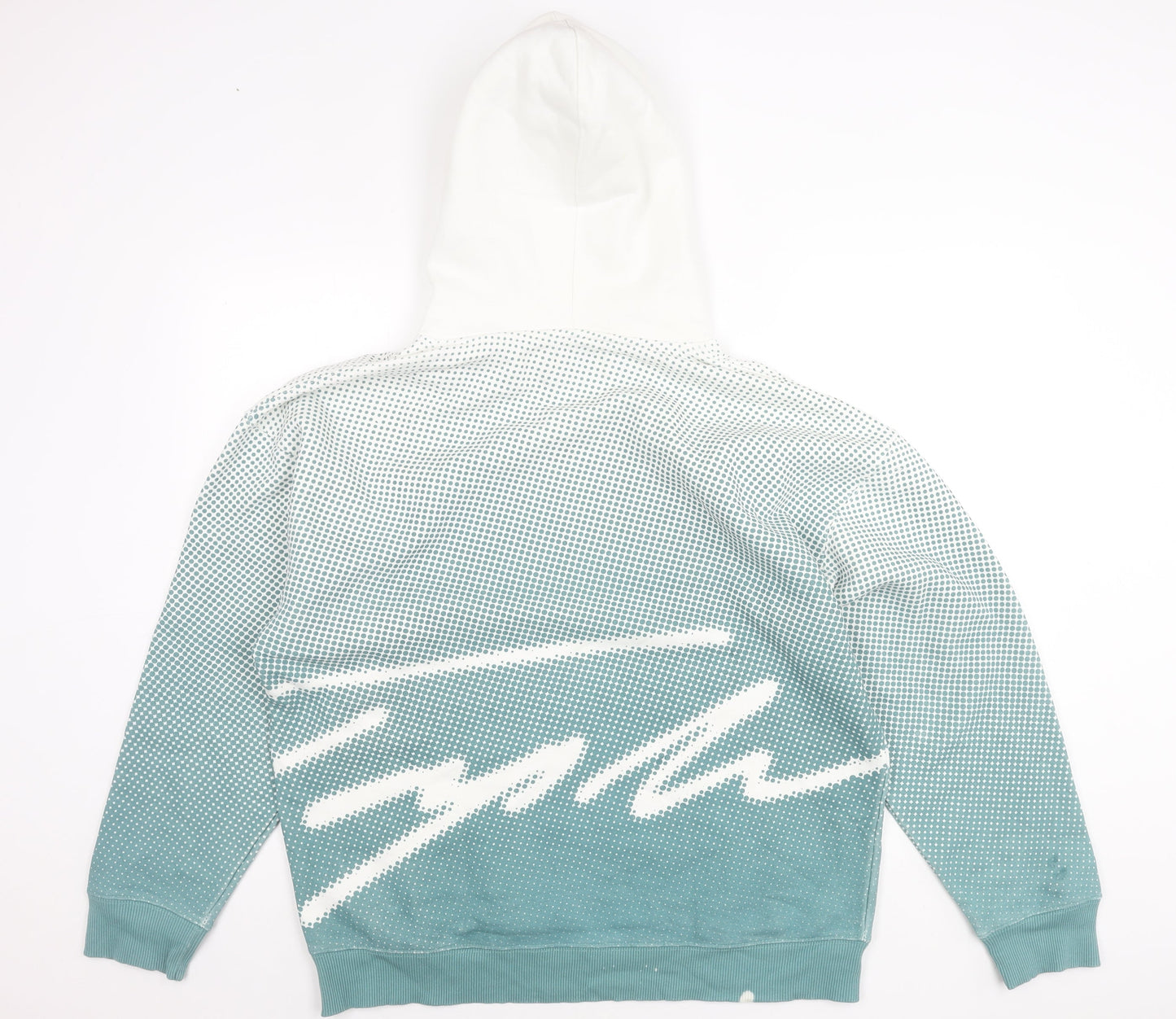 Topman Men’s Green Pullover Hoodie L Long Sleeve Graphic Print