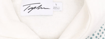 Topman Men’s Green Pullover Hoodie L Long Sleeve Graphic Print