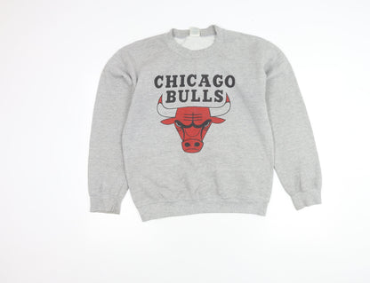 Gildan Women’s Grey Chicago Bulls Sweatshirt Size S Crew Neck
