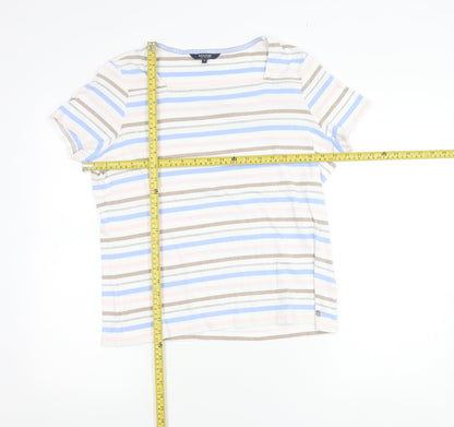 Maine New England Womens Multicolour Stripe T-Shirt Size 18