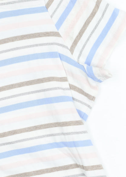 Maine New England Womens Multicolour Stripe T-Shirt Size 18