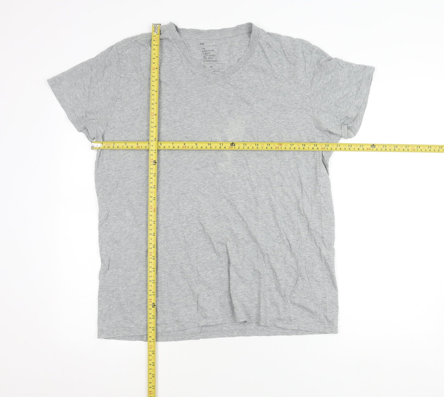 Gap Women’s Grey V-Neck Short Sleeve Cotton T-Shirt Size M