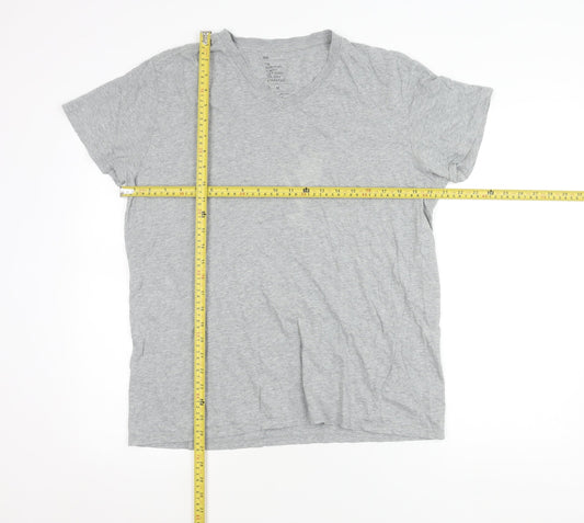 Gap Women’s Grey V-Neck Short Sleeve Cotton T-Shirt Size M