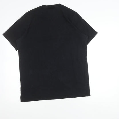 Paul Smith Men’s Black Organic Cotton Zebra Logo T-Shirt L