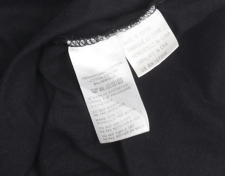 Paul Smith Men’s Black Organic Cotton Zebra Logo T-Shirt L