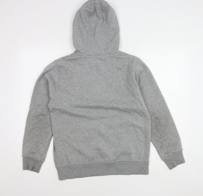 McKenzie Boys Grey Hoodie 13-14 Years Pullover Regular Fit Logo Print
