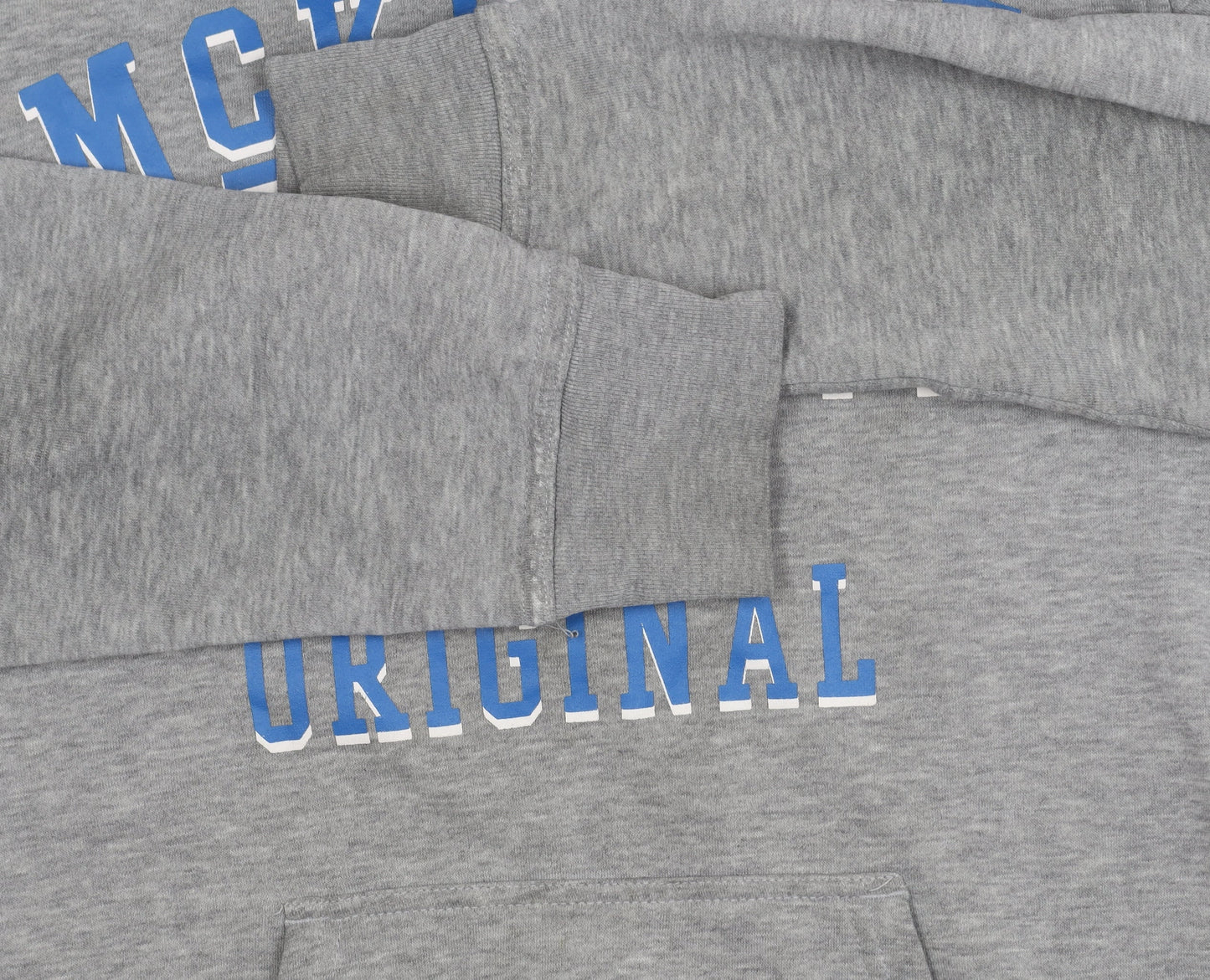 McKenzie Boys Grey Hoodie 13-14 Years Pullover Regular Fit Logo Print