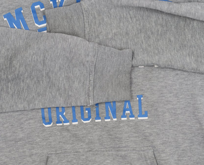 McKenzie Boys Grey Hoodie 13-14 Years Pullover Regular Fit Logo Print