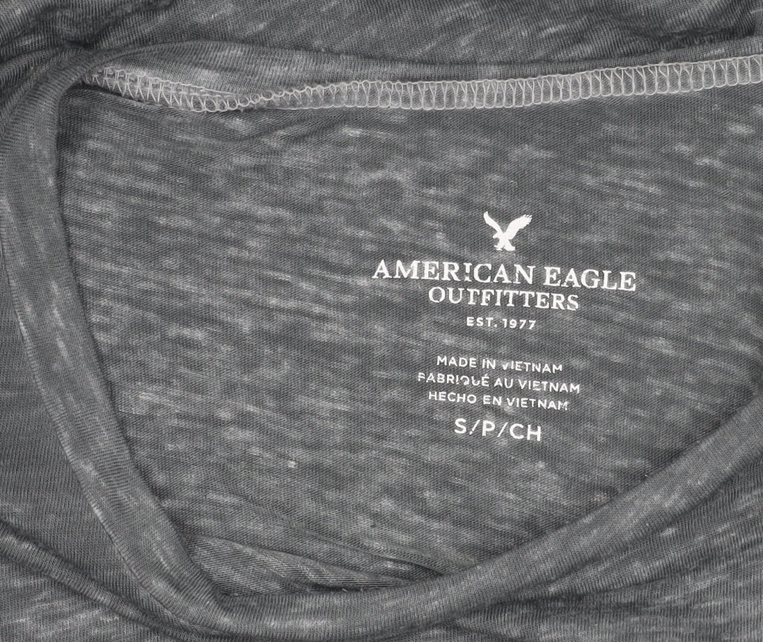 Womens UK Size S American Eagle Outfitters Grey Basic T-Shirt