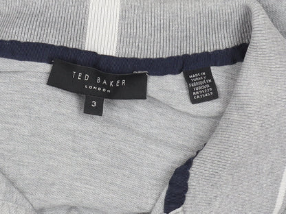 Ted Baker Men's Grey Regular Fit Cotton Polo Shirt Size M