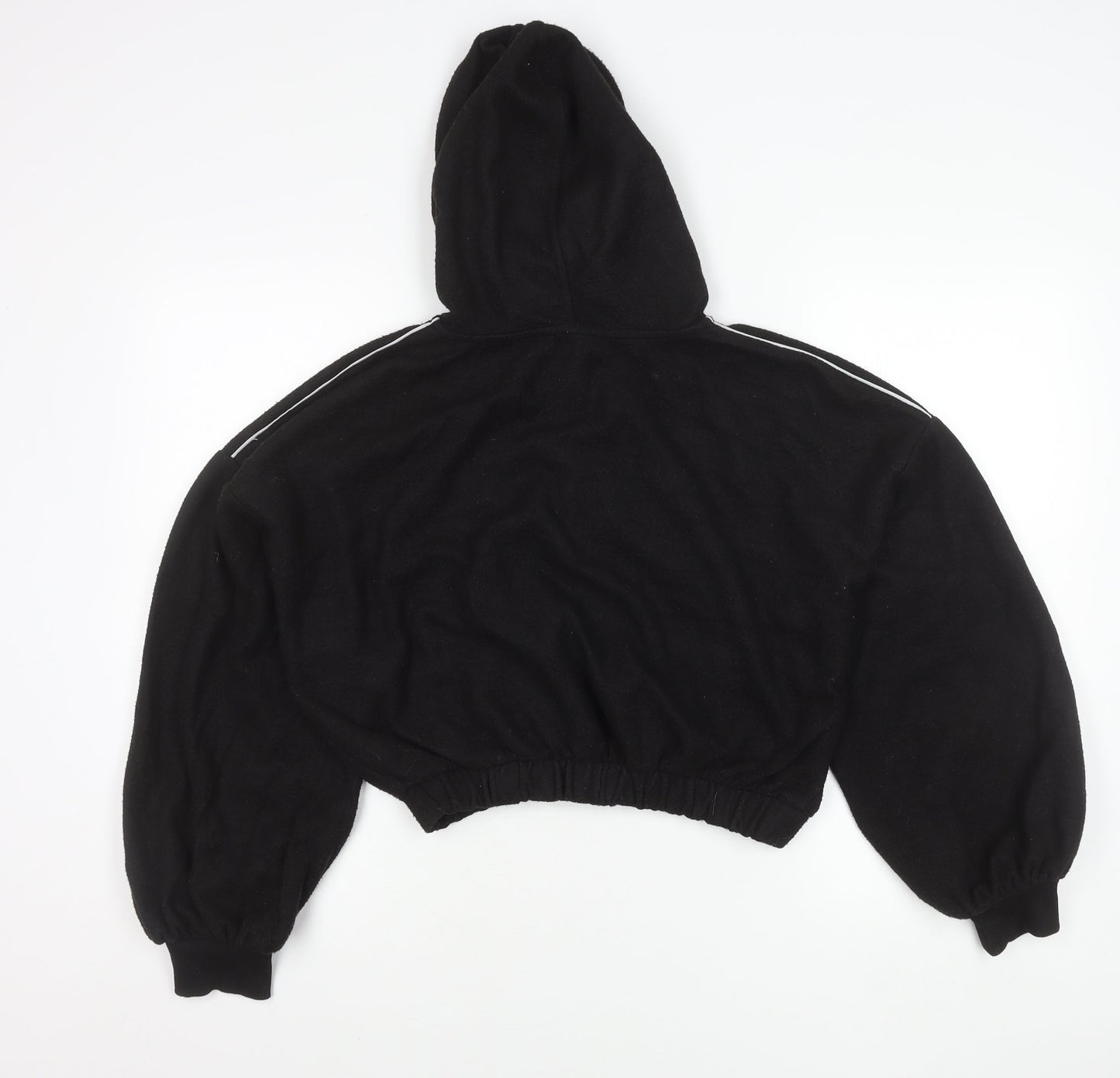 Topshop Women’s Black Hoodie Medium Pullover 1/2 Zip Long Sleeve