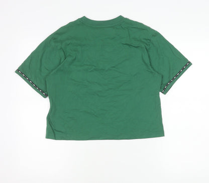 Womens UK Size S PUMA Green Cropped T-Shirt