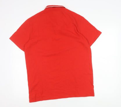 Penguin by Munsingwear Men’s Red Polo Shirt L Cotton Short Sleeve
