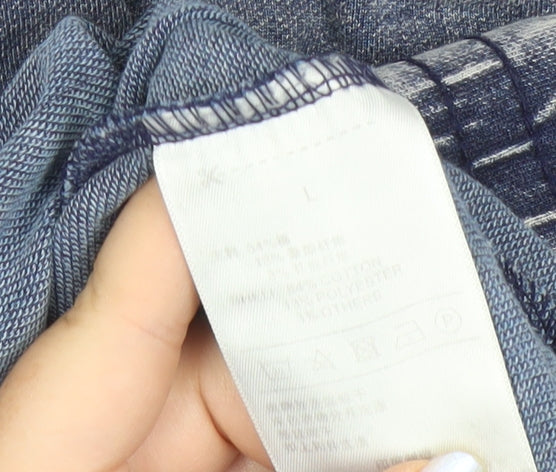 Adidas Womens Blue Size 16 Pullover Sweatshirt Crew Neck Logo Jumper