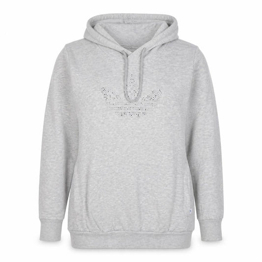 Front view of Adidas Women’s Grey Hoodie, size UK 8, UK Pullover Hooded Sweatshirt