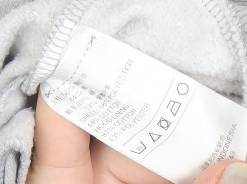 Adidas Women’s Grey Hoodie Size 8 UK Pullover Hooded Sweatshirt