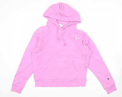 Champion Women’s Pink Hoodie Medium Reverse Weave Cotton Blend