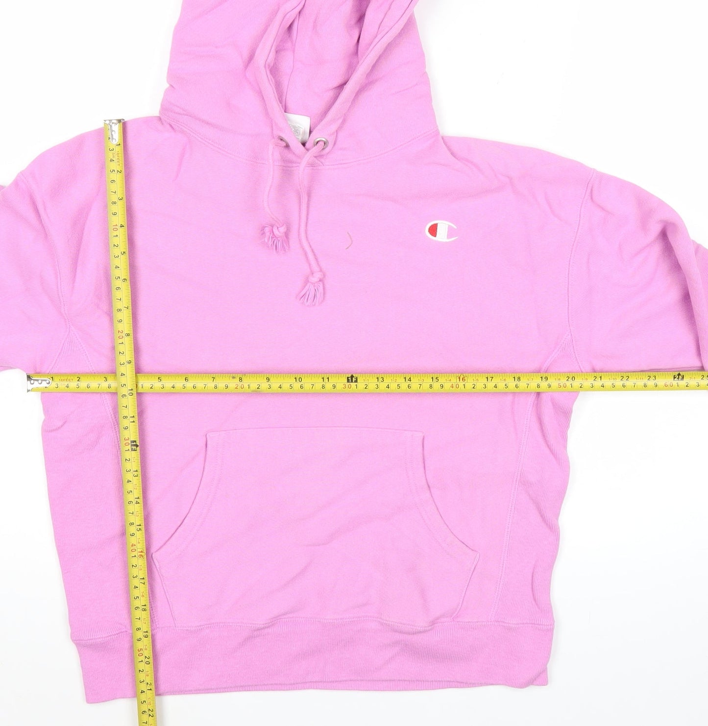 Champion Women’s Pink Hoodie Medium Reverse Weave Cotton Blend