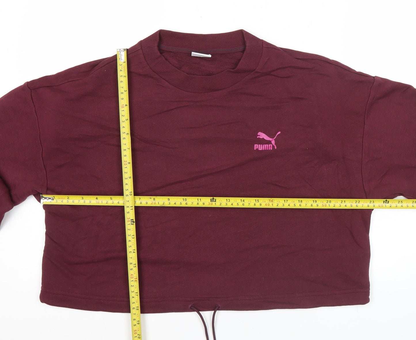 Puma Womens Purple Sweatshirt Size 12 Logo Pullover Crew Neck