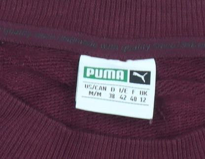 Puma Womens Purple Sweatshirt Size 12 Logo Pullover Crew Neck