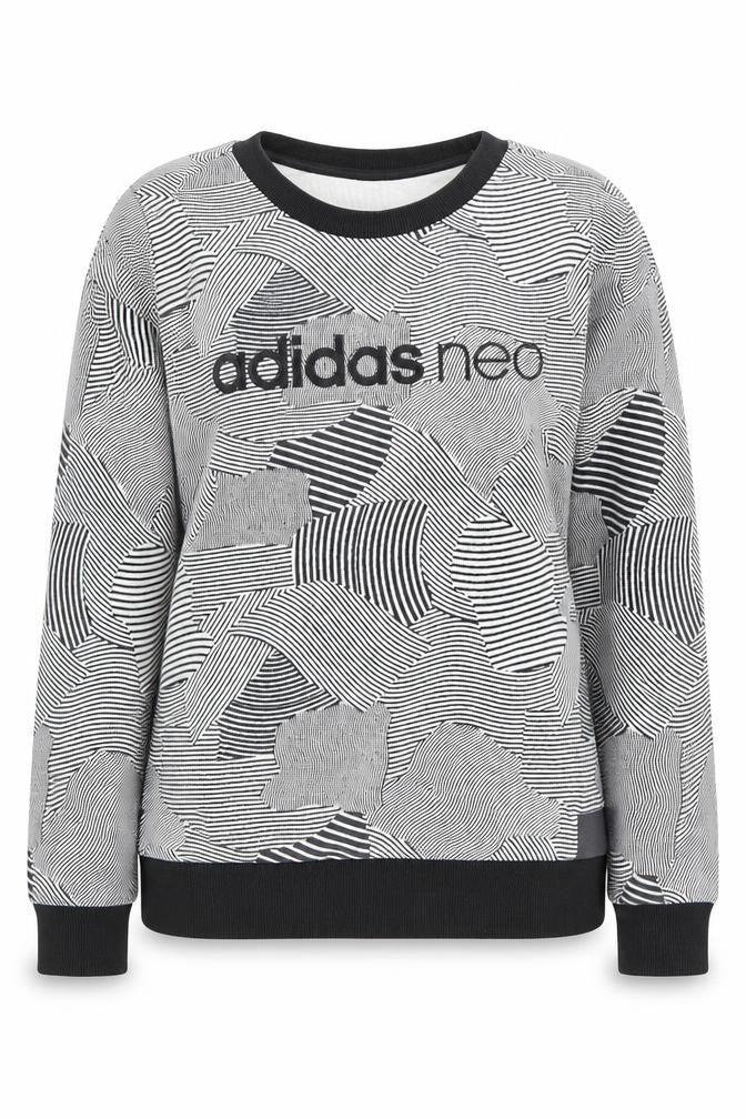 Womens UK Size 10 adidas Black Pullover Sweatshirt