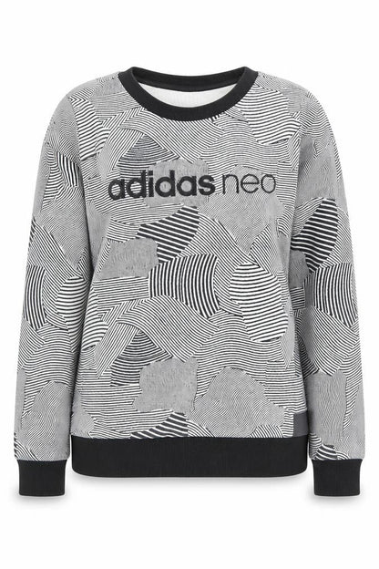 Womens UK Size 10 adidas Black Pullover Sweatshirt
