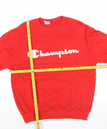 Mens UK Size M Champion Red Pullover Sweatshirt