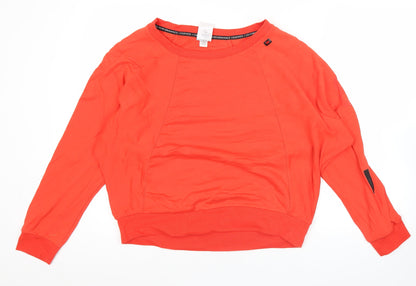 Adidas Womens Red Sweatshirt UK 14 XL Long Sleeve Crew Neck Sports Top