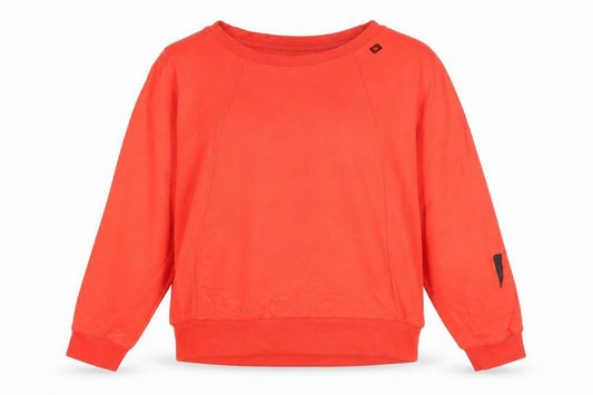 Front view of Adidas women’s red sweatshirt uk 14 xl long sleeve crew neck sports top