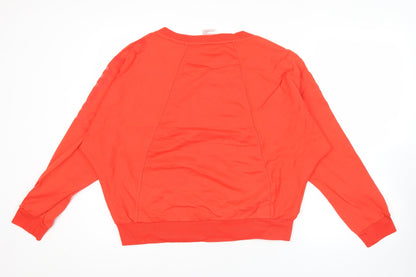 Adidas Womens Red Sweatshirt UK 14 XL Long Sleeve Crew Neck Sports Top