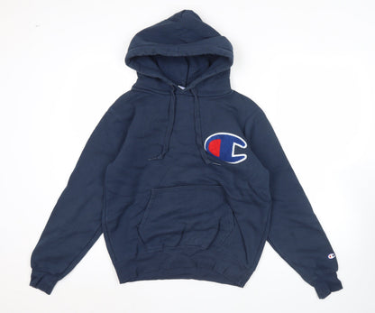 Mens UK Size M Champion Blue Pullover Hoodie
