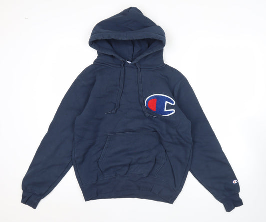 Mens UK Size M Champion Blue Pullover Hoodie