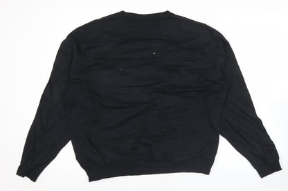 Nike Unisex Black Graphic Pullover Sweatshirt Size L Cotton Blend